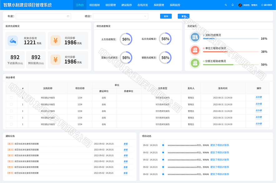 智慧水利建设项目管理系统建设应用介绍